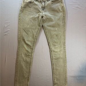 BKE Olive Green Skinny Jeans size 29R Green Mid Rise Stretch Denim